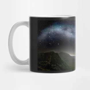 Milky Way over Mountains and Lakes Mug